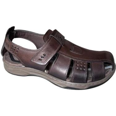 Imagem de Sandália em Couro Masculina Pegada 132255 Papete Para Homem, 132255, 0