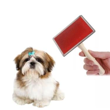Imagem de Escova Rasqueadeira Para Cães E Gatos Prática Não Machuca - Chalesco