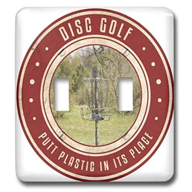 Imagem de 3dRose lsp_39410_5" Putt Plastic In Its Place #13-Photography Of A Frisbee Disc Golf Basket At A Local Park Interruptor duplo