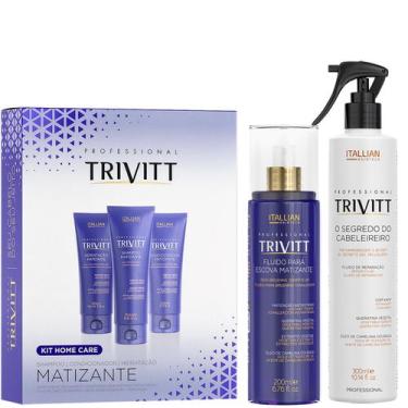 Imagem de Kit Trivitt Matizante 5pçs:kit Home Care Martizante+ Fluido Matizante 