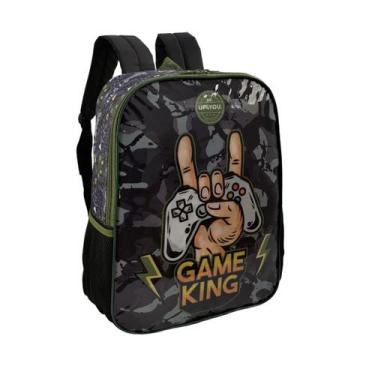 Imagem de Mochila costas escolar infantil game king up4you - Luxcel, Azul, M