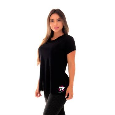 Imagem de Blusa comprida tapa bumbum fitness - Click Mais Bonita,  G, Preto