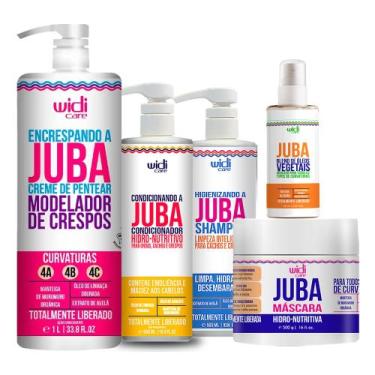 Imagem de Kit Widi Care Juba Encrespando 1L, Shampoo, Condicionador, Blend e Más