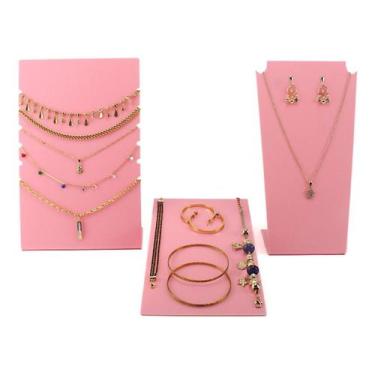 Imagem de Expositor Busto De Brinco E Colar P/ Bijuterias Joias 3 Pçs - Acriliku