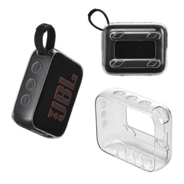 Imagem de Capa transparente para JBL Go 4, não amarela, à prova de choque, capa transparente antiarranhões para alto-falante Bluetooth portátil JBL Go 4