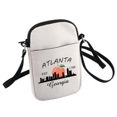 Imagem de HOLLP Georgia Pride Bolsa tiracolo Georgia State Gift Atlanta Est 1788 Georgia Small Sling Bag Atlanta Travel Gift, Atlanta