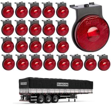 Imagem de 24 Lanterna Lateral Randon LED Rubi 65mm c/ Suporte - Fio - DW Compone