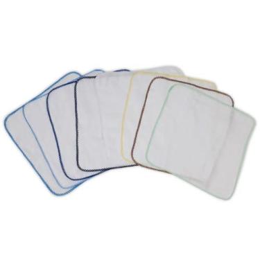 Imagem de Fralda De Boca Bebê Quadriculada 33x33cm Com Crochê - Dugu, Masculino 