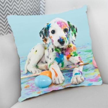 Imagem de Almofada Decorativa Cheia c/ Zíper 40x40 Dog Pet Cachorro Cão - Deluzz