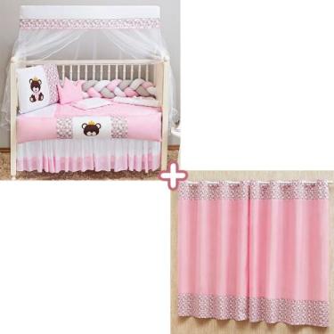 Imagem de Kit Trançado Berço Americano e Padrão Completo Chuva de Amor + Cortina