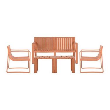 Imagem de Kit 2 Cadeiras 1 Sofá 2 Mesas Verte Eco Pêssego - Rivatti