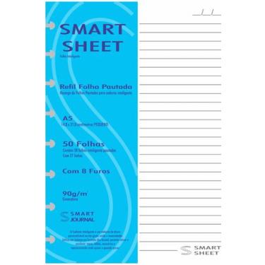Imagem de Refil Caderno Inteligente 90g 100 Folhas Pautado Pequeno A5 - Best