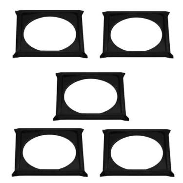 Imagem de Kit C/5 Porta Grelha Ralo Click 15x15 Suporte Inox Preto - Montelar Ac