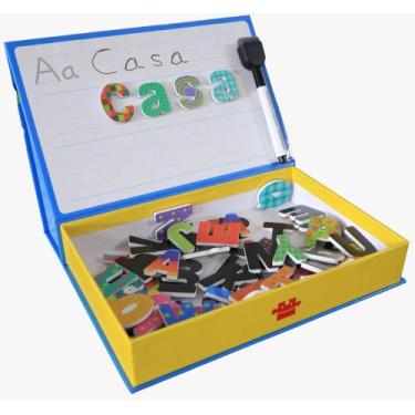 Imagem de Abecedário Magnético Com Box Magnético 66 Peças - Ariati