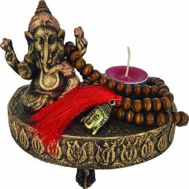 Imagem de Kit Mini ALtar Ganesha da Prosperidade 5 Itens - Mana Om By Ello, verm