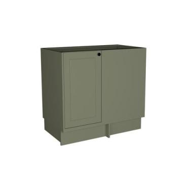 Imagem de Balcão de Canto sem Tampo Évora 1 PT Verde Hill - Mobly