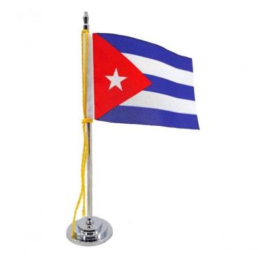 Imagem de Mini Bandeira De Mesa Cuba 15 Cm Poliéster