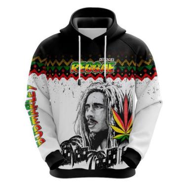 Imagem de Blusa  Jaqueta  Casaco Bob Marley Reggae Rastafari Jamaica - JOTAZ, Co