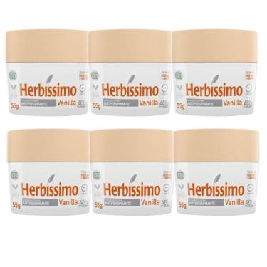 Imagem de Kit 6 Desodorante Creme Vanilla Herbíssimo 55G - Dana - Dana Cosmético