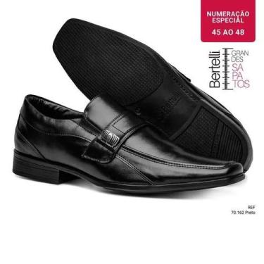 Imagem de Sapato Social Masculino Malbec Tamanho Especial Bertelli Preto, 46, Pr