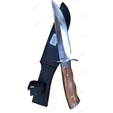 Imagem de Faca Churrasco Full Tang Caça Pesca Modelo Luxo Bainha Nylon 1242 - hz