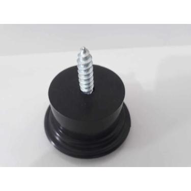 Imagem de Pé Para Sofá 3,3cm Preto Redondo Kit 12 unidades - Fenix Mendonça
