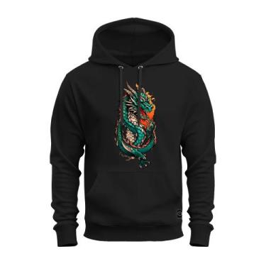 Imagem de Moletom Capuz e Bolso Estampado Quentinho Cobras - Nexstar, Preto, P