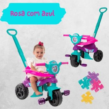 Imagem de Triciclo Motoka Brinquedo infantil Criança com Empurrador - KENDY