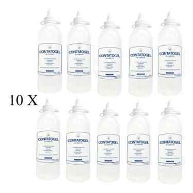 Imagem de Kit 10 - Gel De Contato Para Ultrassom Fisioterapia Tens Bisnaga 250ml