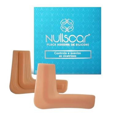 Imagem de NullScar Mama L - Fita Adesiva de Silicone Para Cicatrizes - Com Óleo de Rosa-Mosqueta e Vitamina E - Reutilizável - 13 cm x 9,5 cm - Caixa com 1 Par