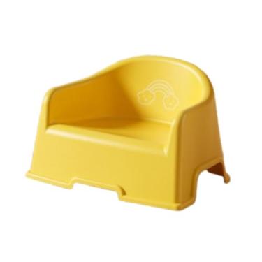 Imagem de YWJLQH Banco pequeno de banho para crianças, multifuncional, adultos e crianças, confortável, banco de sapato para cabeceira, quarto, Amarelo