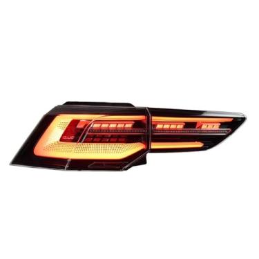 Imagem de Estilo de carro Lâmpada traseira compatível com Golf 8 2020-2021 Luz traseira LED MK8 Freio traseiro DRL Acessórios para automóveis(Red Set)