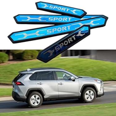 Imagem de GZBFTDH Proteção de Peitoril Soleira da Porta, para Toyota Rav4 2019-2022 Carro Acessórios, Aço Inoxidável Kick Plate Guard de Pedal de Limiar Protetor, Peças para Automóveis