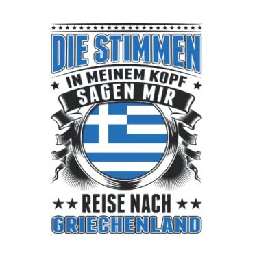 Imagem de Griechenland Notizbuch: Die Stimmen in meinem Kopf Sagen mir Reise nach Griechenland/Griechenland Stimmen Urlaub Rhodos Kreta Greece / 6x9 Zoll / 120 karierte Seiten Seiten