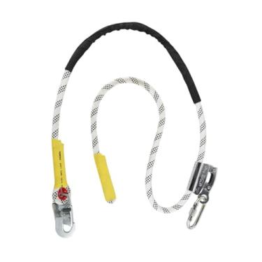 Imagem de Esquirla Corda de posicionamento de arborista, proteção contra quedas, corda resistente, antiqueda com mosquetão de aço carbono para trabalho em altitudes, 2 Metros