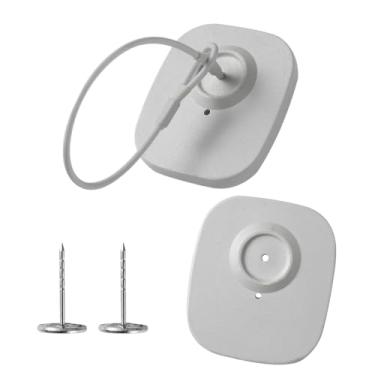 Imagem de 250 peças etiquetas de roupas de segurança RF 8,2 Mhz cinza varejo EAS etiqueta de roupas com 250 pinos e 100 cordões