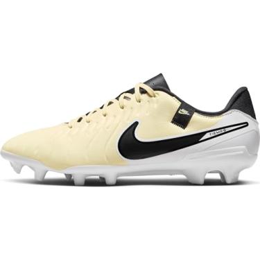 Imagem de Nike Chuteiras de futebol Tiempo Legend 10 Academy Multi-Ground Cano Baixo, Limonada/moeda de ouro metálico/preto, 35