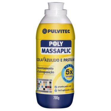 Imagem de Cola para Azulejo e Pastilha PolyMassaplic 700g - Pulvitec, Azul