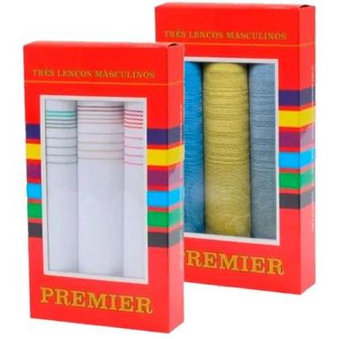 Imagem de Kit 6 Lenços De Bolso Masculino Algodão 32x32 Envio Imediato - Premier