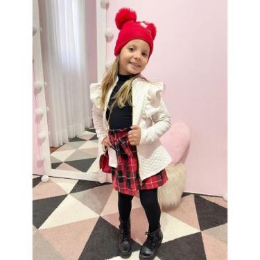 Imagem de Casaco Jaqueta Infantil Menina Inverno De Frio Estilo Blusa Tendencia 