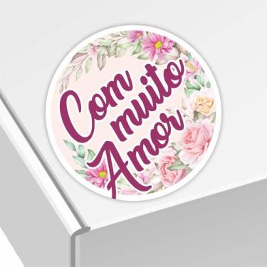 Imagem de Kit 300 Etiquetas Adesiva Personalizada Para Embalagem 3x3cm - Resitan