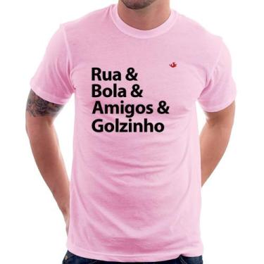 Imagem de Camiseta Rua & Bola & Amigos & Golzinho - Foca na Moda, Rosa bebê, G