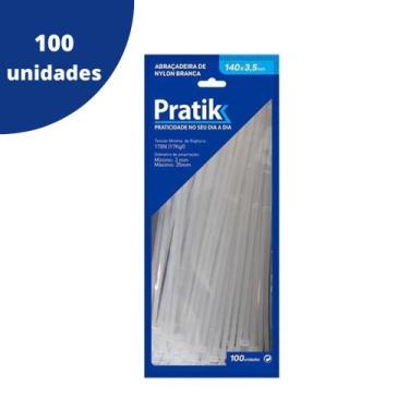 Imagem de Cinta Plástica Abraçadeira Pratik Nylon Diversos Tamanhos 100 unidades