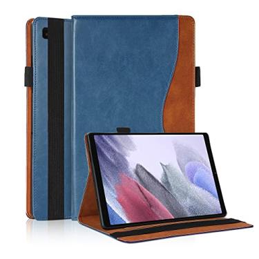 Imagem de TIPOYOROO Capa para Samsung Galaxy Tab A7 Lite 8,7" 2021 Capa SM-T220 / T225 Bussiness Premium PU Couro Folio Stand Cover Flip Shell com Slot para Cartão para Tablet Galaxy Tab A7 Lite 8,7" - Azul Marinho