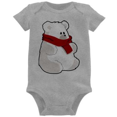 Imagem de Body Bebê Urso Polar - Foca na Moda, Cinza, GG