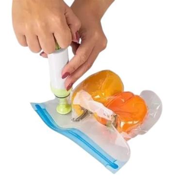 Imagem de BOMBA MANUAL DE SUCÇÃO P/SACOS À VÁCUO DE ALIMENTOS COZINHA