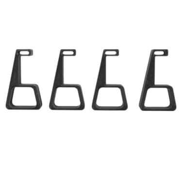 Imagem de VELATEMOR Pernas de resfriamento de console de jogos para acessórios de console PS 4, suporte de elevação para PS 4 Slim, 4 peças de suporte horizontal (preto)
