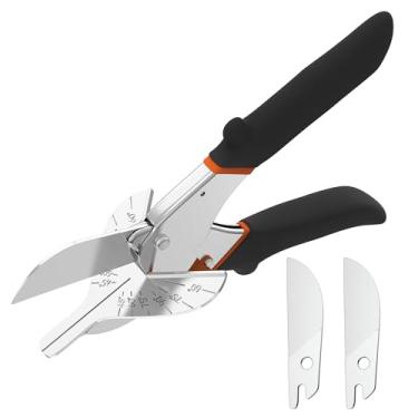 Imagem de GARTOL Cortador de molde redondo e de sapato, tesoura de esquadria para corte angular de moldagem e acabamento em 45 ~ 135 graus, ferramentas manuais para cortar madeira macia, plástico, PVC, palito