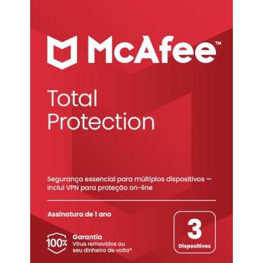Imagem de McAfee Total Protection | 3 dispositivos | Software de segurança cibernética inclui antivírus, VPN segura, gerenciador de senhas, monitoramento da Dark Web | Cartão-chave