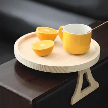 Imagem de Bandeja Esteira De Sofá Para Braço Porta Copos E Objetos De Madeira Re